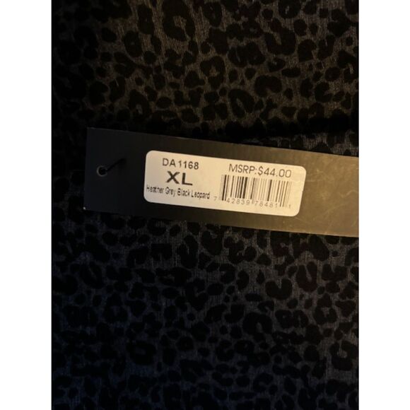 da-sh Heather Grey/Black Leopard pants, Piping down front, 2 back pocket Sz XL - Picture 3 of 3